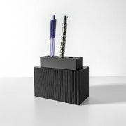 Rib Block Holder - 3D printed desk organiser by Valence Objects