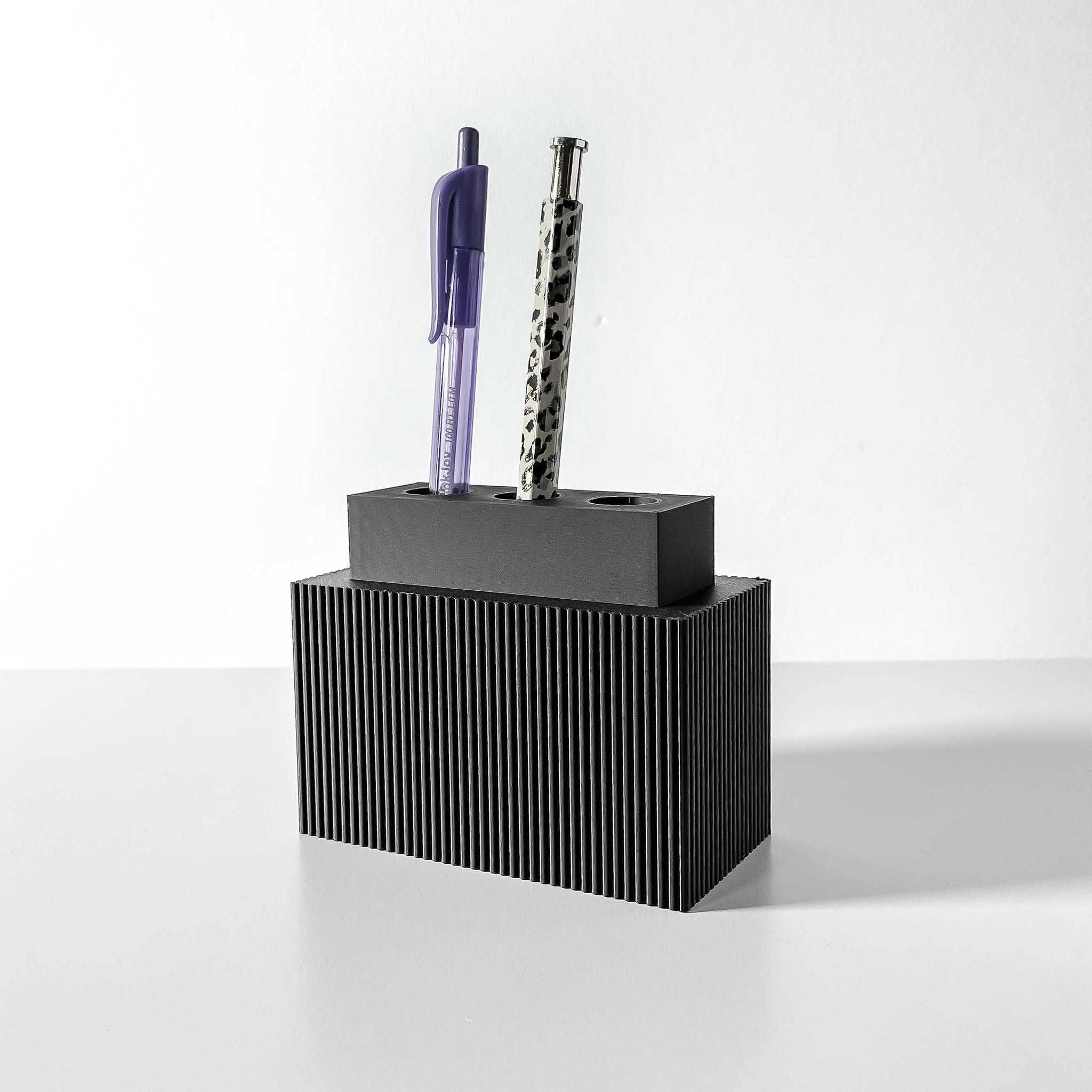 Rib Block Holder - 3D printed desk organiser by Valence Objects