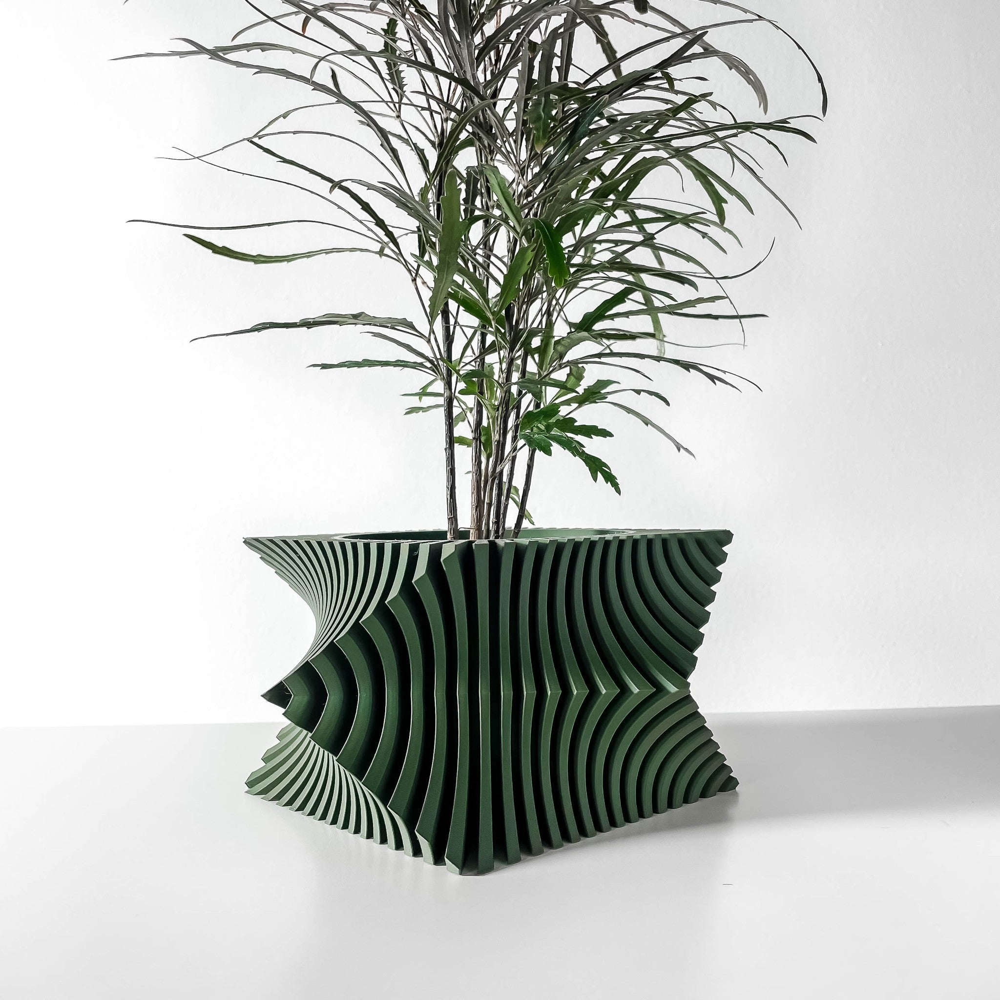 Vortex Sweep Planter - 3D printed planter by Valence Objects