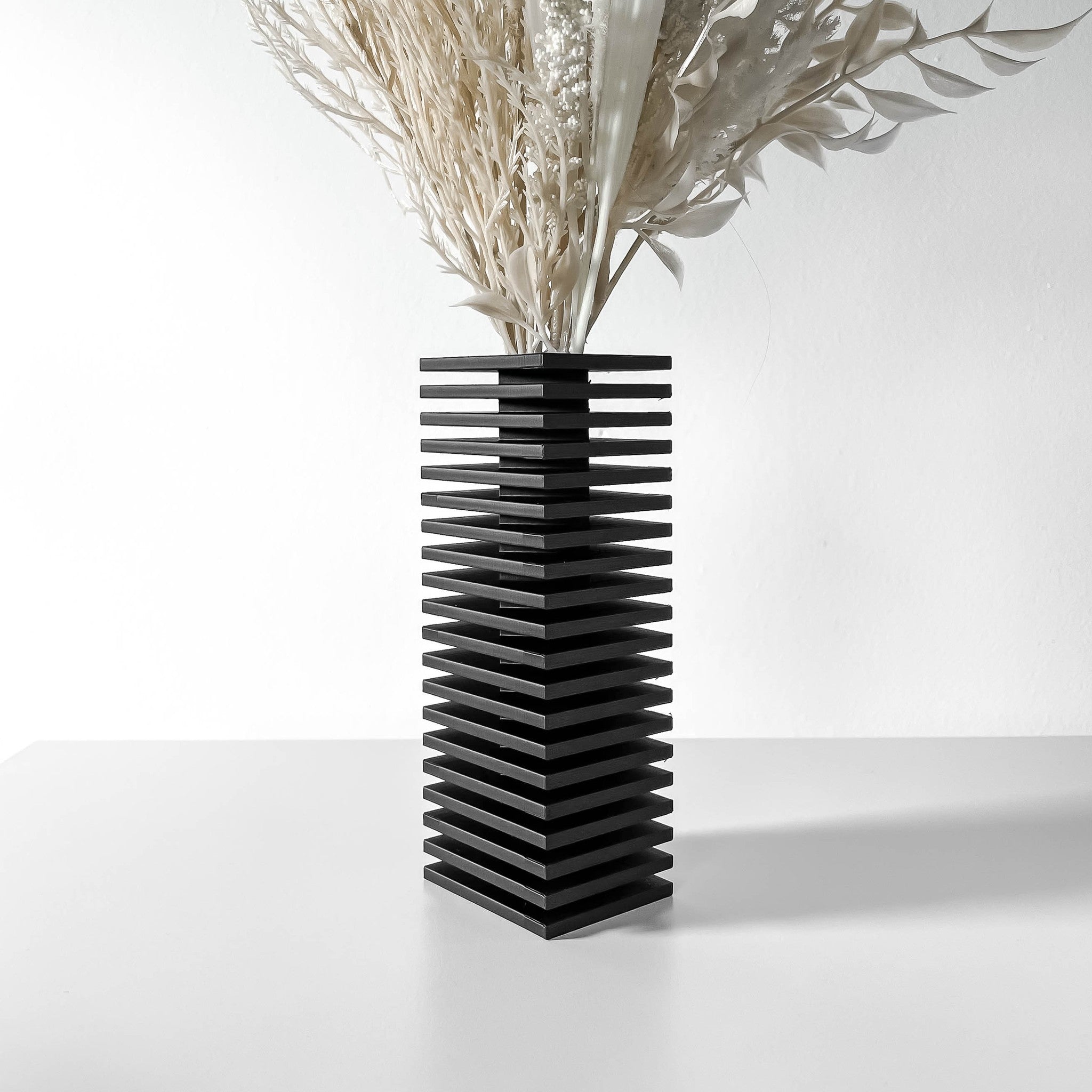 Slat Tower Vase - 3D printed vase by Valence Objects