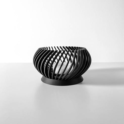 Spiral Tealight Holder - 3D printed tealight holder by Valence Objects