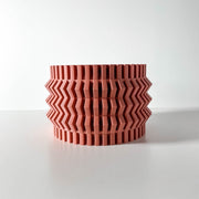 Zigzag Pleat Planter - 3D printed planter by Valence Objects