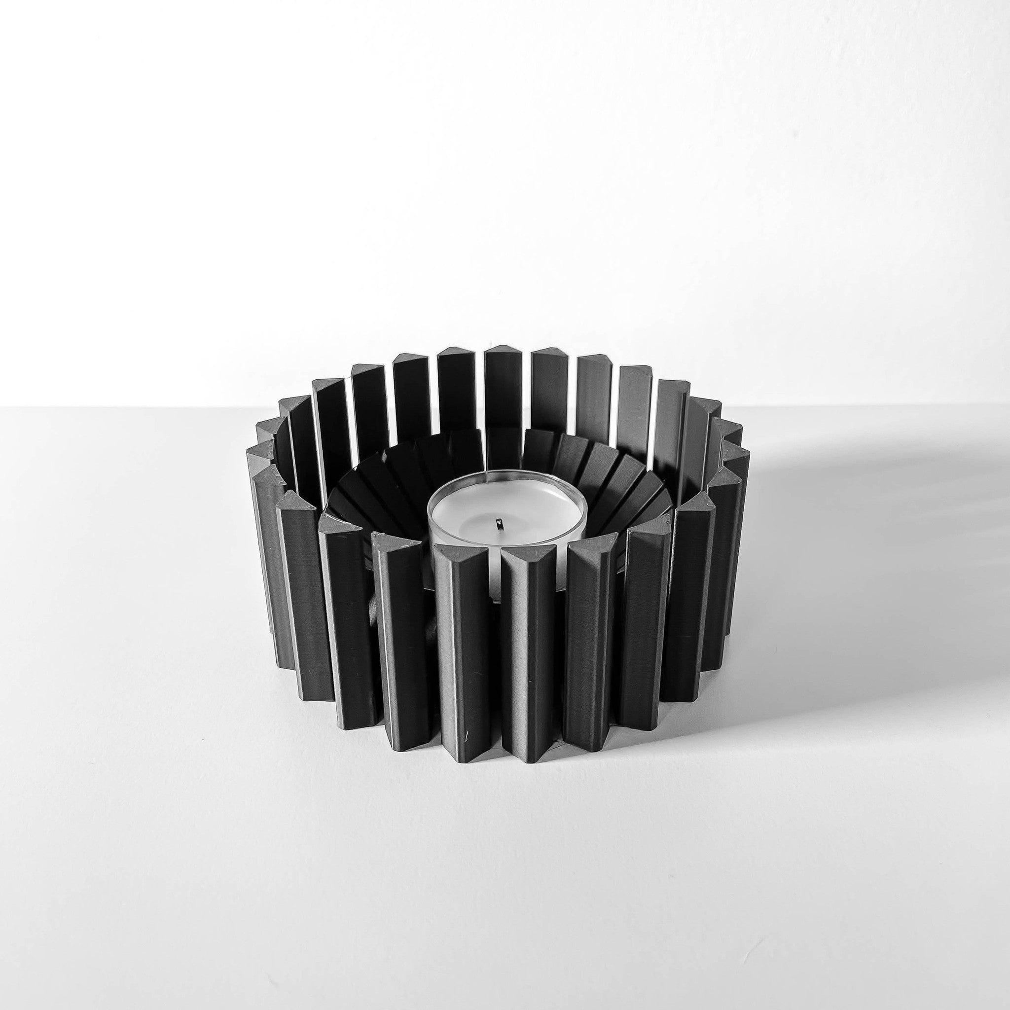 Comb Tealight Holder - 3D printed tealight holder by Valence Objects
