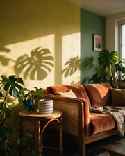 Accordion Stack Planter – on a side table at golden hour
