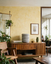 Accordion Stack Planter – styled on a console