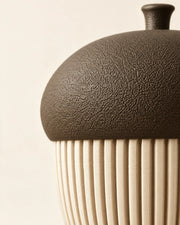 Acorn Stash Jar – close-up of the printed texture