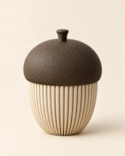 Acorn Stash Jar – three-quarter studio view