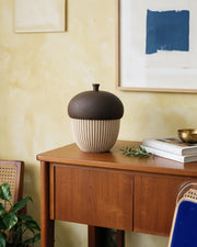Acorn Stash Jar – styled on a console