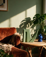 Angular Watering Can – on a side table at golden hour