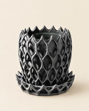 Arcade Lattice Planter – three-quarter studio view