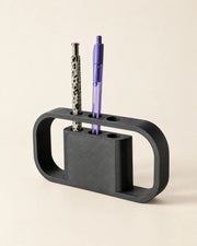 Arch Desk Holder – three-quarter studio view