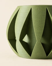 Arrow Facet Planter – close-up of the printed texture