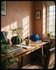 Arrow Facet Planter – on a work desk in morning sun