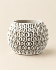 Basket Weave Planter – three-quarter studio view