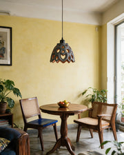 Bloom Cell Pendant Light – styled on a console