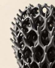 Branch Relief Vase – close-up of the printed texture