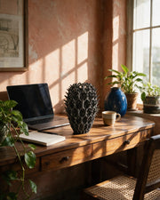 Branch Relief Vase – on a work desk in morning sun