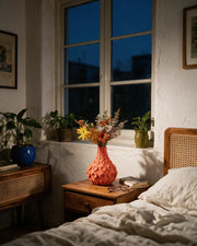 Bubble Bloom Vase – at night on a bedside table