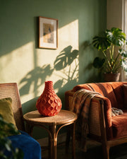 Bubble Bloom Vase – on a side table at golden hour