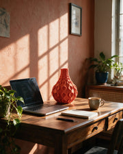 Bubble Bloom Vase – on a work desk in morning sun