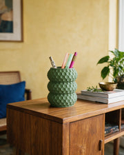 Bubble Pen Cup – styled on a console