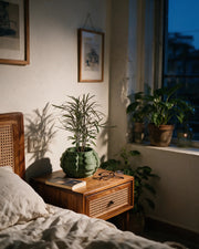Bubble Row Planter – at night on a bedside table