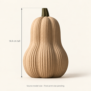 Size guide — Source model (large): 14.4 cm tall. Final print size pending. AI concept illustration.