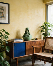 Cell Bulb Vase – styled on a console