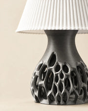Cell Lattice Table Lamp – close-up of the printed texture