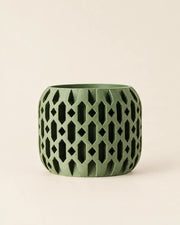 Checker Cut Planter – front view