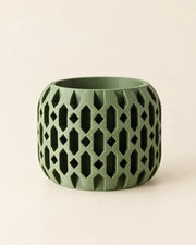 Checker Cut Planter – three-quarter studio view