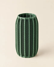 Chevron Fin Vase – three-quarter studio view