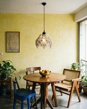 Claw Petal Pendant Light – styled on a console