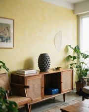 Cobble Scale Vase – styled on a console
