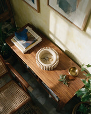 Comb Fin Bowl – styled on a console