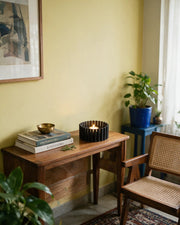 Comb Tealight Holder – styled on a console