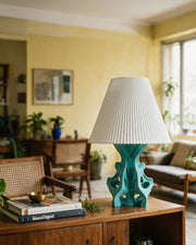 Coral Branch Table Lamp – styled on a console