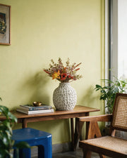Coral Pore Vase – styled on a console