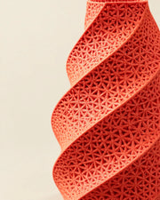 Coral Twist Vase – close-up of the printed texture