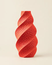 Coral Twist Vase – front view