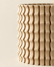 Corrugated Column Planter – close-up of the printed texture