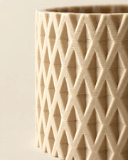 Crosshatch Column Planter – close-up of the printed texture
