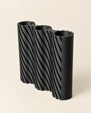 Diagonal Rib Vase – three-quarter studio view