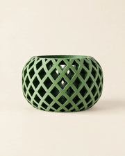 Diamond Drum Orchid Planter – front view