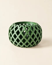 Diamond Drum Orchid Planter – three-quarter studio view