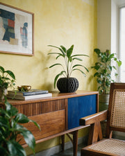Diamond Fin Planter – styled on a console