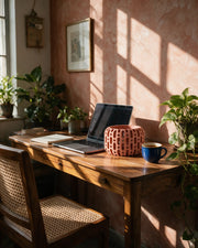 Diamond Lantern Orchid Planter – on a work desk in morning sun