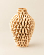 Diamond Lattice Vase – three-quarter studio view