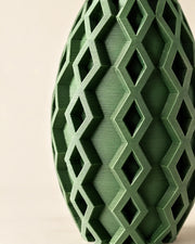 Diamond Oval Vase – close-up of the printed texture