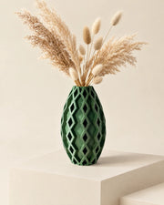 Diamond Oval Vase – styled in use